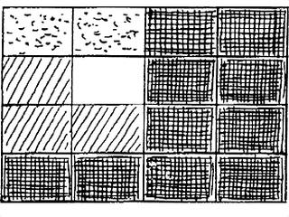 Karl Otto Gtz: Density 10:3:2:1, Skizze, 1961