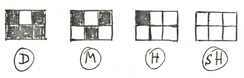 Karl Otto Götz: Density 10:3:2:1, Skizze, 1961